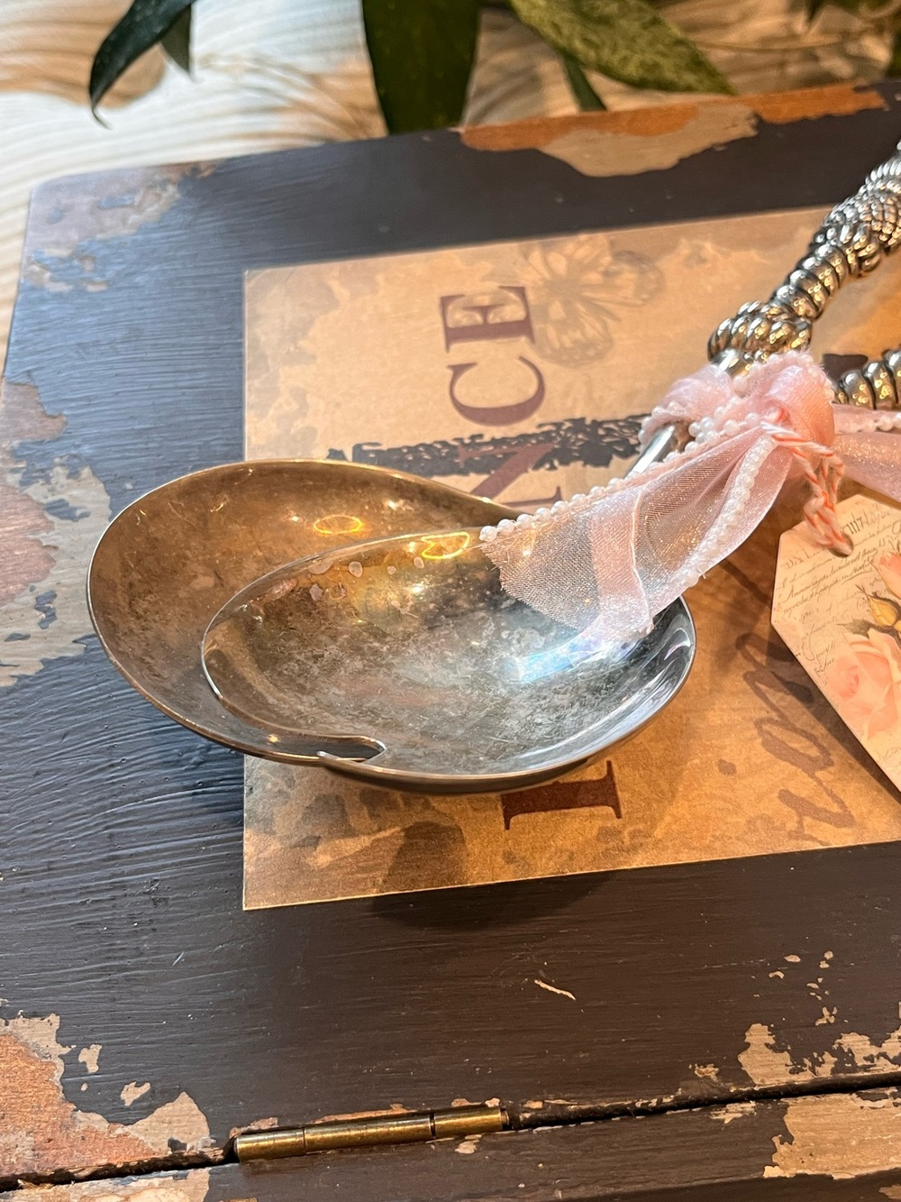 Vintage Silver plate serving set. NIce Patina Rope Twist Design